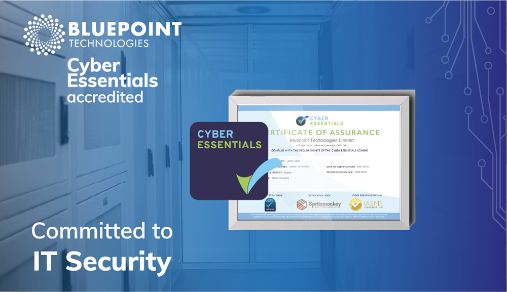 Bluepoint Achieves Cyber Essentials Accreditation