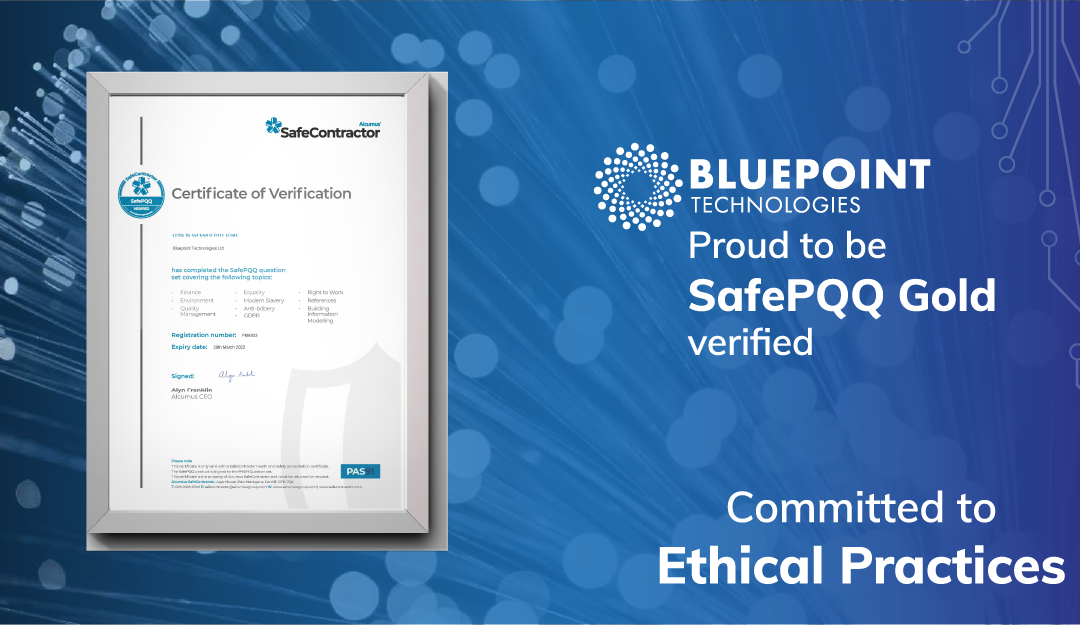 Bluepoint Technologies Accredited with Gold Level SafePQQ