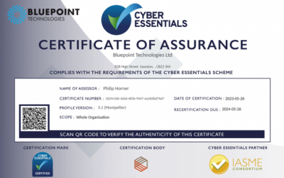 Bluepoint Gains Cyber Essentials Accreditation for Third Year Running